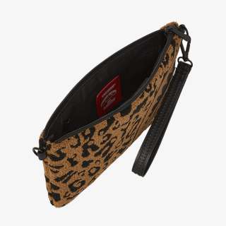 CHENILLE CHEETAH POUCHETTE 
