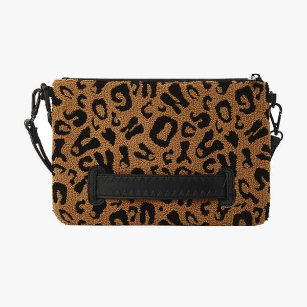 CHENILLE CHEETAH POUCHETTE 